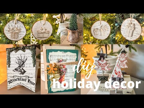 DIY Holiday Decor | trees from thrifted items