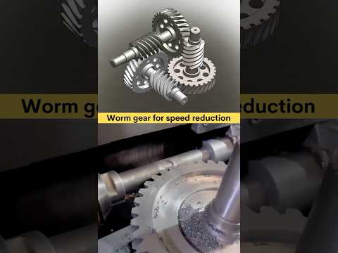 Guess gear ratio 🤔 Only wrong answer - Worm gear speed reduction ✅ #cad #3dmodeling #engineering