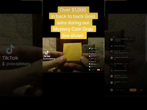 Over $1000 in back to back Gold wins during our Mystery Coin Grab live show! #Gold #Coins #SacaPlata