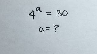 Solve for a in this nice exponential equation | Math Olympiad Mathematics