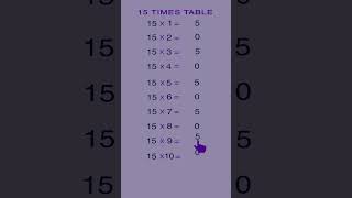 15 Times Table Trick #maths #shorts #timestabletrick
