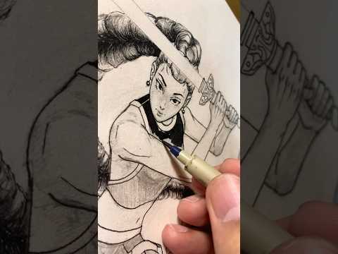 I drew Rumi in an unserious way | Kpop Demon Hunter (ASMR)