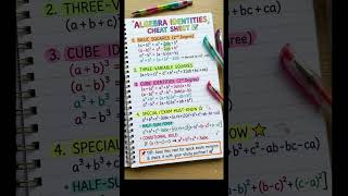 Day 1: Master basic Algebra identities in 30 seconds! ⚡ Save for revision 📌