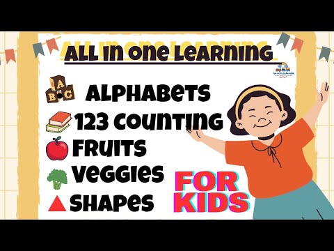 All in One Learning for Kids | Alphabets, 123, Fruits, Vegetables & Shapes. Preschool Learning Video