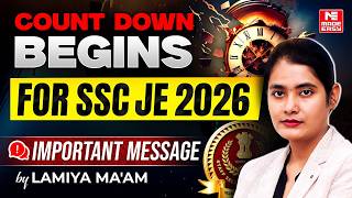 SSC JE 2026 Selection Strategy: What You Must Do Before Notification | Lamiya Ma’am