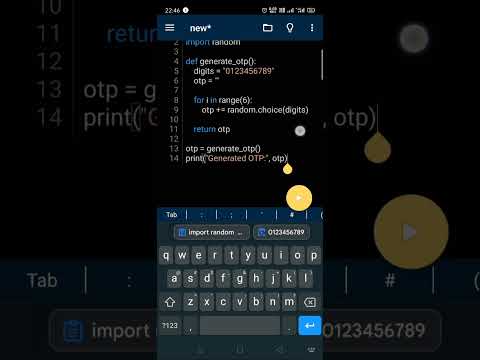 Python Program to generate 6 digit random number. #python