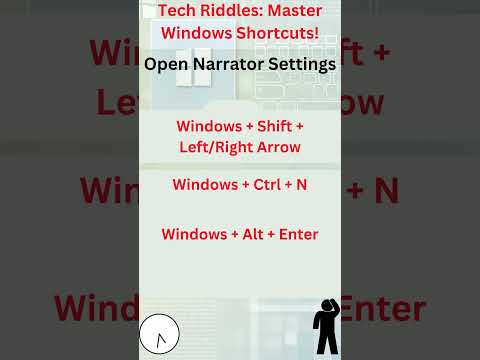 tech riddles on windows shortcuts: Open Narrator Settings #motivation #windows11features #facts