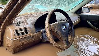 Man Buys 4 FLOODED CARS for $2,150 and RESTORES them Back to New | by @MrZhangsDetailing
