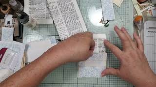 Book Page Oppps into Pockets with Off Cut Scraps