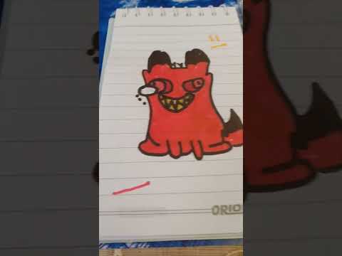 I tried drawing Cursed Alastor Cat😭 It's kinda bad....I'm not really good at ALCOHOL MARKERS