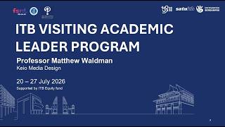 [LIVE] Public Lecture by Prof. Matthew Waldman. Circular Design: Material, System, and Innovation