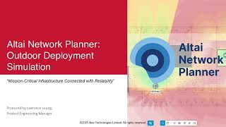 Altai Network Planner — Outdoor Deployment Simulation #NetworkPlanner #networkdesign