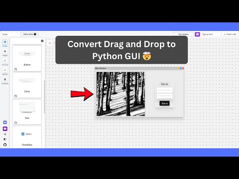 Making Python GUI using Drag and drop builder - create signup form