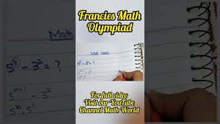 Francies Math Olympiad Questions❓#matholympiad #matholympiadquestion #olympiad #exam #algebra
