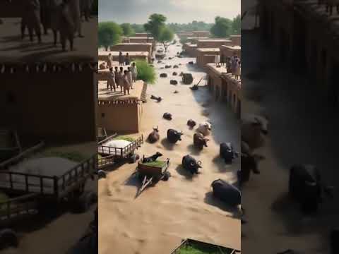 "River Flood Impact On Rural Life".#yt #ytshorts #floodimpact #rurallife #india #pakistan #2025flod