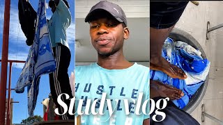 STUDY VLOG,, 10 hour study days,  doing laundry , cold winter season
