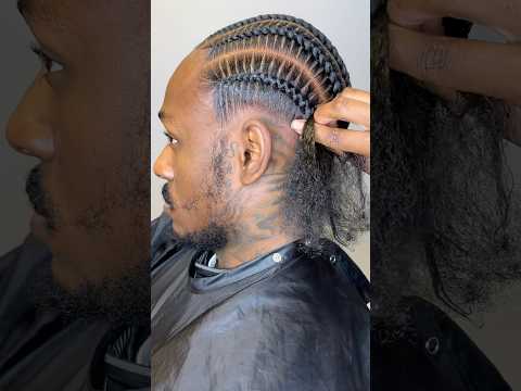 6 Piece EXTRA Crispy 🔥😍💪🏾 #menshair #braidedhairstyles #mensbraids #cornrows #stitchbraids