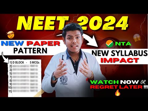 NEET 2024: New Paper Pattern After Syllabus Changed | NTA Latest Update Deep Analysis | #neet2024