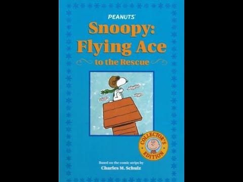 Viking reading "Snoopy: Flying Ace to the rescue" for reading month.