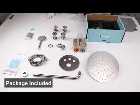 Unboxing Bostingner Thermostatic shower system Round Brushed Nickel