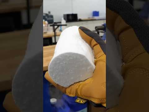 Making a block of dry ice is oddly satisfying