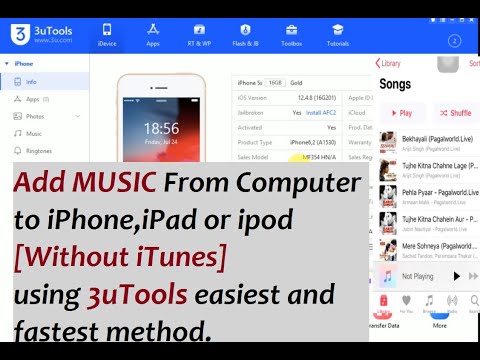 How to Add MUSIC From Computer to iPhone iPad [Without iTunes]using 3uTools 2020 itunes alternative