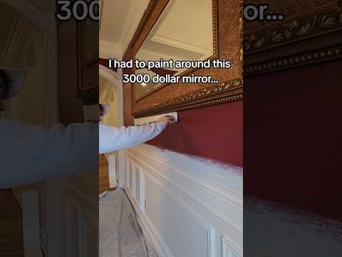 I Painted around a 3,000 Dollar Mirror... #alecpaints #asmrsounds #painting