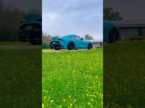 Supra mk5 Miami blue drone shots #supramk5 #automobile #supranation #supra