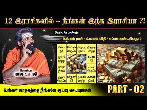 நீங்கள் யார்? 12 ராசியும் ~ கர்மவினையும்!! ~ Basic astrology - Part 02 ~2025 Astrology ~ raja guruji