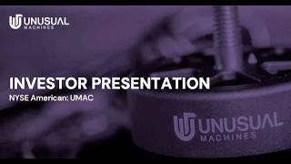 Unusual Machines, Inc. (NYSE American: UMAC) Webcast | Planet MicroCap Las Vegas 2026