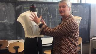 Rixt van der Tol and fashion student discuss the art of draping