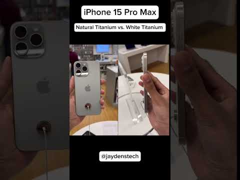 iPhone 15 Pro Max Natural Titanium vs White Titanium!! Which ones your favorite? #apple #viralvideo