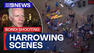 Reporter reacts to horror Bondi Beach massacre | 9 News Australia