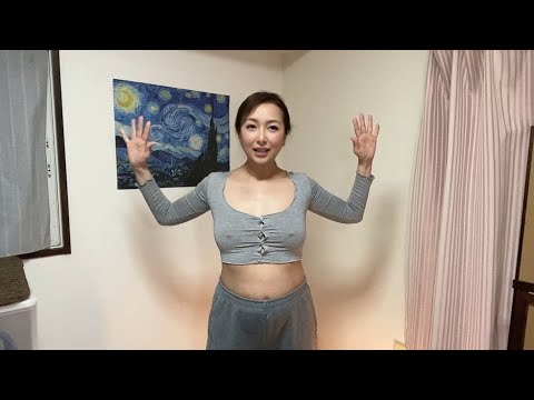 【ノーブラ】毎朝やっているストレッチを紹介していたら、、【ポロリ】