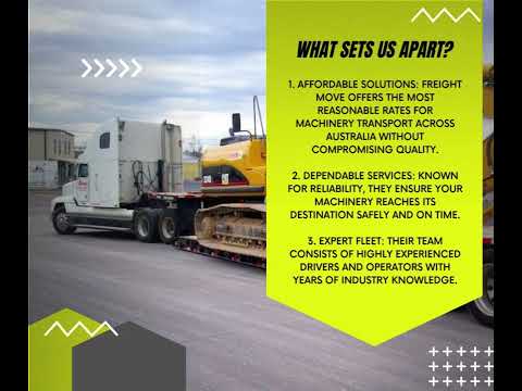 Freight Move is Your Trusted Partner for Machinery Transport in Australia