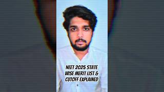 Neet 2025 all State Merit List Details & Category Wise Cutoff Explained #neet2025meritlist #neet2025