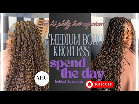 S/Medium Boho Knotless Set, Spend the DAY with us ! BRAIDS, VIBES, FUN
