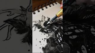 This @winsornewton white ink definitely works great! #inktober #inkart #inkdrawing #artchallenge