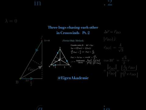 Classic Bug Chase Problem BUT With Crosswinds Creating a Drift - Pt 2 | JEE #physics #3b1b #olympiad
