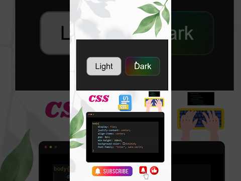 Create Stylish Buttons in HTML | Light & Dark Mode #coding #html