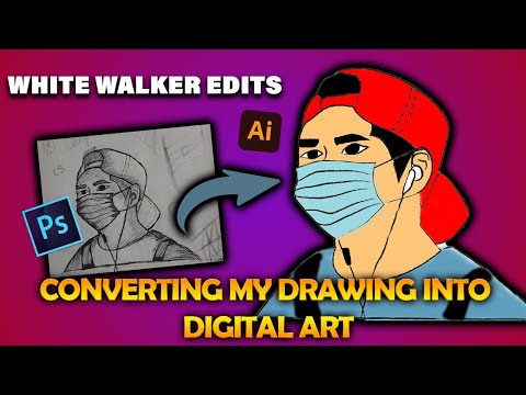 Converting my drawing into digital art || White Walker Edits
