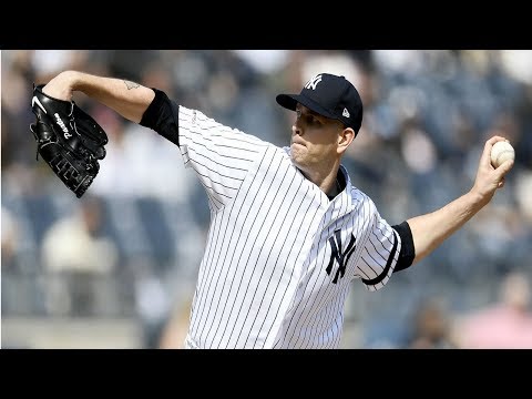 James Paxton of the New York Yankees, leaves in the third inning with pain in his left knee.