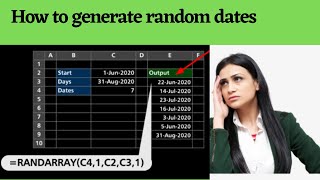 How to generate random dates in Excel