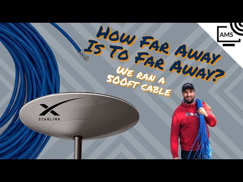 Starlink Cable Extension, How far away can you run Dishy from your house? 500, 400, 300ft Testing.