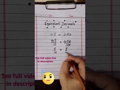 equivalent decimals ....#maths #decimals @maths climber ..... https://youtu.be/cLL4lRL6Pw4
