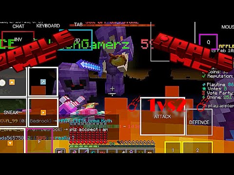 1vs2 lol apple mc 🍎√ Banana 🍌1v2 kill