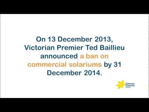 Victorian solarium ban announcement 2012