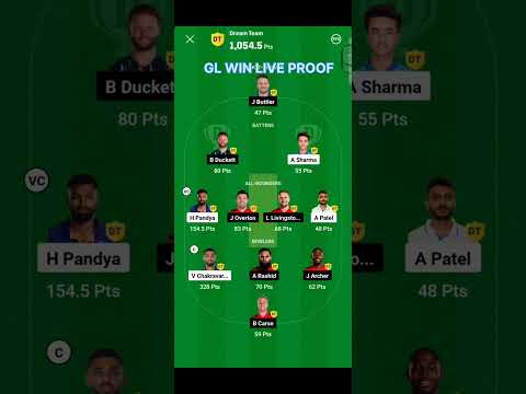 LIVE PROOF WIN 3RD T20 GL WINNING PREDICTION #fantasycricketgurudream11prediction #dream11prediction
