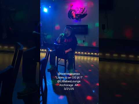 "Listen to an OG" live @lilbabeslounge in Anchorage, AK.