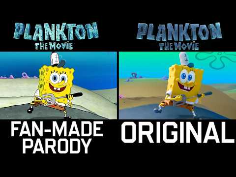 Plankton Movie RE-ANIMATED Side By Side Comparison!